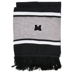 Urban Classics Fular 'College' gri deschis / negru / alb