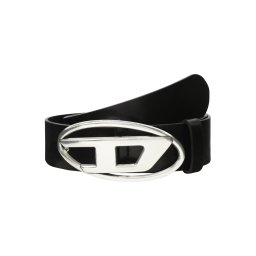 DIESEL Curea negru / argintiu