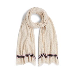 TOMMY HILFIGER Fular bej / crem / albastru marin / alb
