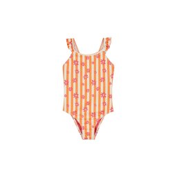 WE Fashion Costum de baie întreg bej / portocaliu / roz