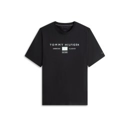 Tommy Hilfiger Big & Tall Tricou negru / alb