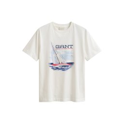 GANT Tricou albastru deschis / albastru închis / roșu / alb