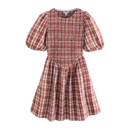 Next Rochie roșu ruginiu / roșu pastel / alb murdar