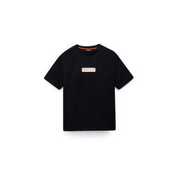 NAPAPIJRI Tricou 'S-Sol' portocaliu caisă / negru / alb