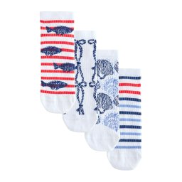 Next Șosete bleumarin / albastru deschis / roșu / alb