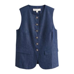 Next Vestă de costum indigo