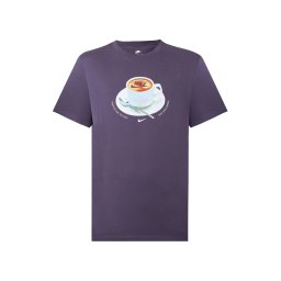 Nike Sportswear Tricou 'CAFE SWOOSH MUG' maro coniac / maro cappuccino / lila / alb