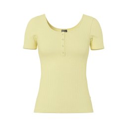 PIECES Tricou 'PCKITTE' galben