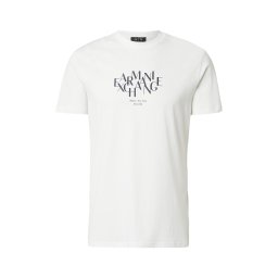 ARMANI EXCHANGE Tricou negru / alb murdar