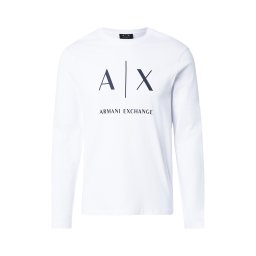 ARMANI EXCHANGE Tricou negru / alb