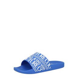 Versace Jeans Couture Saboți 'FONDO SLIDE DIS. SQ1' albastru / alb