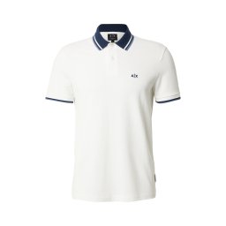 ARMANI EXCHANGE Tricou bleumarin / alb