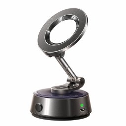 Suport pentru Telefon Electric, Ajustabil, Rotire 360°, 130mAh - Lisen (A690) - Space Gray