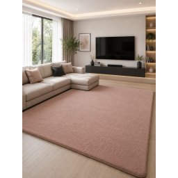 Covor Premium Belgian LOP 020, Marime 160 x 230 cm, Roz, Inaltime Fir 23 mm, Antiderapant, Antialergic, Poliester, Living, Dormitor, Sufragerie, Birou