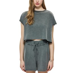 DIRTY LAUNDRY T-Shirt Relaxed Raw Cut DLWT000148 vintage grey