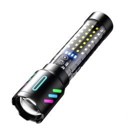 Lanterna Profesionala LED CB 519B cu incarcare type C de 20cm pentru drumetii 500m