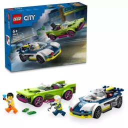 Urmărire LEGO® City cu mașină de poliție și mașină sport 60415
