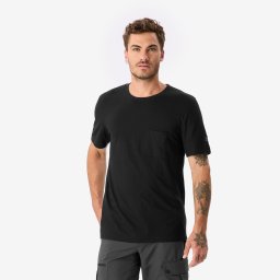 Tricou din 100% lână merinos Negru Bărbați