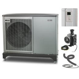 Pompa de caldura aer-apa 10 kW Nibe F2050-10, monobloc, automatizare inteligenta SMO 20, pompa circulatie