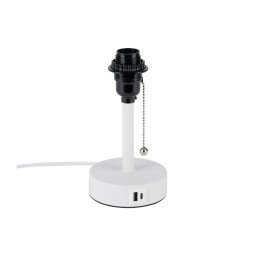 Brilagi - Lampă de birou TABLON 1xE27/25W/230V cu port USB, albă