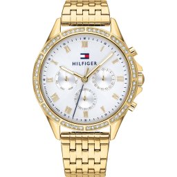 TOMMY HILFIGER Ceas analogic auriu / alb