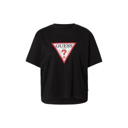 GUESS JEANS Tricou 'ICONIC' roșu / negru / alb
