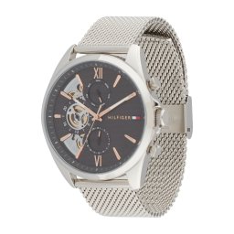 TOMMY HILFIGER Ceas analogic 'BAKER' auriu - roz / negru / argintiu