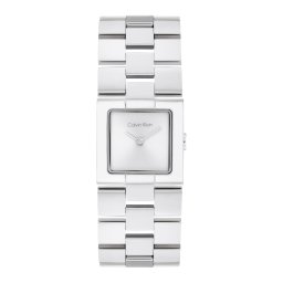 Calvin Klein Ceas analogic 'MERIDIAN' argintiu / alb