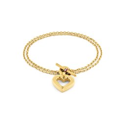 TOMMY HILFIGER Brățară 'TOGGLE HEART' bleumarin / albastru deschis / auriu / sângeriu