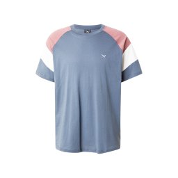 Iriedaily Tricou 'Flowing' gri bazalt / roz pal / alb