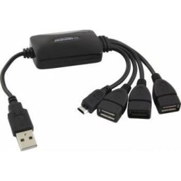 ESPERANZA EA158 Hub 4 Porty USB 2.0 - 3 x USB, 1 x microUSB.