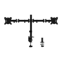 Suport monitor desktop inclinabil Equip 650152, 13"-27", 2 monitoare, negru