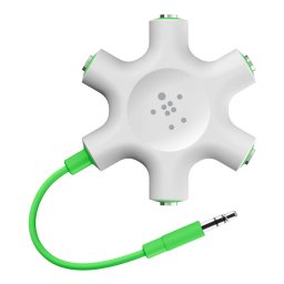Adaptor Belkin RockStar, 5x 3.5 mm, White