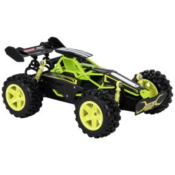Masina Carrera Lime Buggy RC, 2.4GHz, viteza maxima 12km pe ora, raza de actiune telecomanda -aproximativ 30m, Verde-Galben