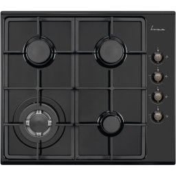 Plita incorporabila Fram FBH-V4IWF-RBK, Gaz, 4 Arzatoare, WOK, Gratar fonta, Control lateral, Aprindere electrica, Dispozitiv de siguranta, 60 cm, Negru