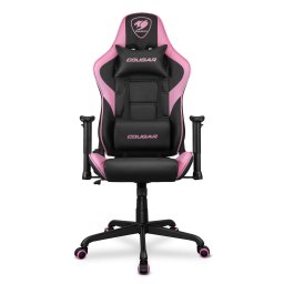 Scaun gaming Cougar Elite Eva, perna pentru cap si lombara, Negru-Roz