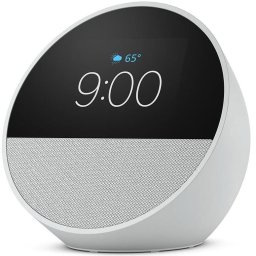 Boxa inteligenta Amazon Echo Spot 2024, Display 2.83", Wi-Fi, Bluetooth, Alb