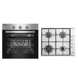 Pachet Samus Cuptor incorporabil SC616GTXV, 56 L, 2200 W si Plita incorporabila PSG-64SX, 4 arzatoare gaz, 56 cm