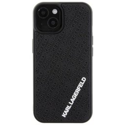 Husa Karl Lagerfeld compatibila cu iPhone 15, 3D Rubber Multi Logo, Negru