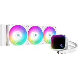 Cooler CPU DeepCool LS720 SE WH, 3x vent. 120mm, 2250 rpm, iluminare RGB, Alb