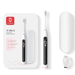 Set periuta de dinti smart sonica Oclean X Lite, 72,000 miscari/min, Gri