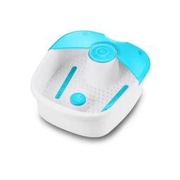 Apara tde masaj pentru picioare Ecomed FS-70E Foot Spa, Putere 60W, Picioare din cauciuc anti-alunecare, Dimensiune de pana la 44 picioare, Alb-Albastru