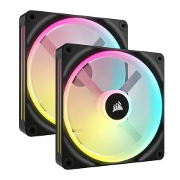 Ventilator Corsair iCUE LINK QX140 RGB Magnetic Dome, Starter Kit, 140 mm, negru