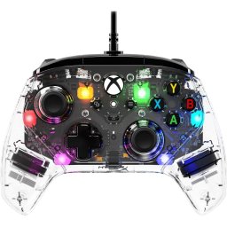 Controler Gaming cu fir, HP HyperX Clutch Gladiate, iluminare RGB, compatibil PC, Xbox One, Series X/S, Transparent