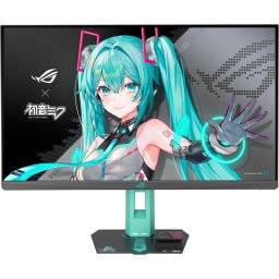 Monitor Gaming Fast IPS LED ASUS 27" ROG Strix XG27ACMEG-G Hatsune Miku Edition, QHD (2560 x 1440), HDMI, DisplayPort, Pivot, 260 Hz, 0.3 ms, Negru