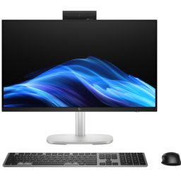 Sistem desktop HP EliteStudio 8 G1i AiO, procesor Intel Cora Ultra 5 235, 23.8 inch, Full HD, Touch, IPS, 16GB DDR5, 512GB SSD, Intel Graphics, Camera 5MP, Windows 11 Pro, Argintiu
