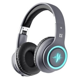 Casti Wireless Defender FREEMOTION B571 LED, gri, autonomie 9 ore, conectivitate Bluetooth