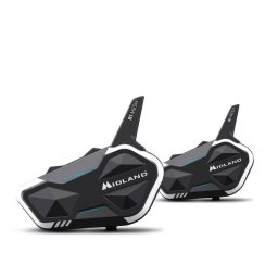 Sistem de comunicare motorbike Intercom Midland R1 MESH TWIN, Negru