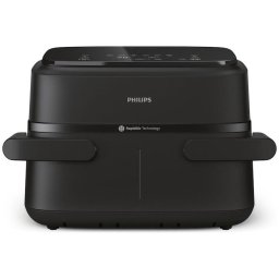 Friteuza cu aer cald Philips NA150/00, 6 programe, 2 cosuri, 7.1 l, 2450 W, Negru