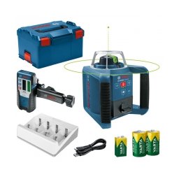 Bosch - GRL 300 HVG + LR 1 G - Nivela laser rotativa, 100 m, +/- 0.1 mm/m, 600 rot/min, receptor, proiectie verticala, valiza speciala
